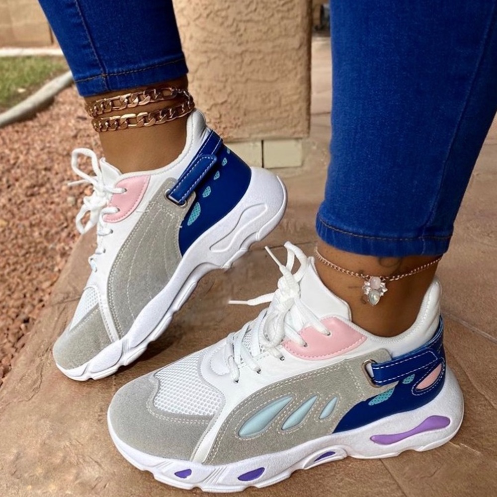 ‼️LAST PAIR‼️ Gray blue and white sneakers - Picture 2 of 5